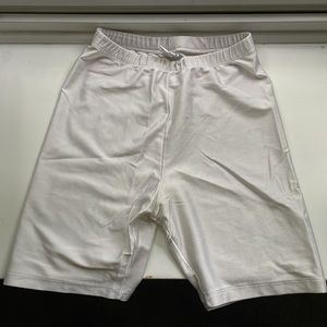 Vintage The Body Co White Spandex Short Size Large